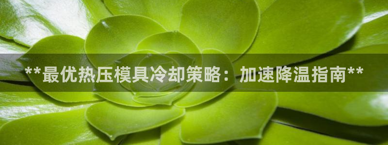 易倍EMC网址:**最优热压模具冷却策略:加速降温指南*