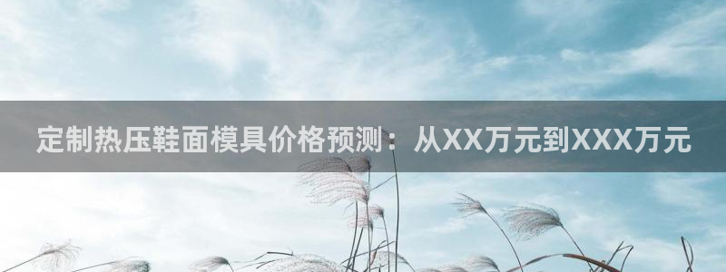 emc易倍全站官网：定制热压鞋面模具价格预测：从XX万元