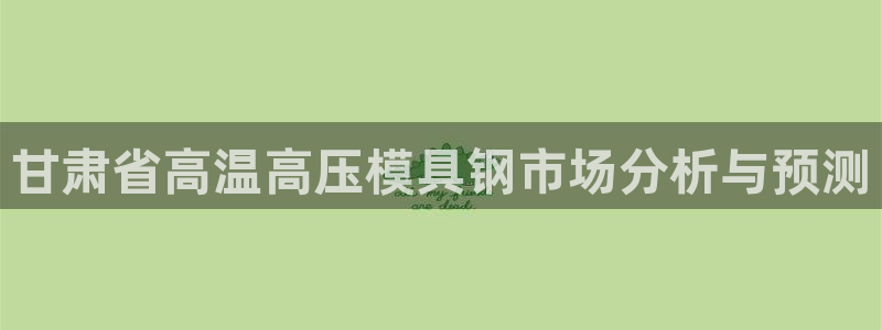 易倍申片:甘肃省高温高压模具钢市场分析与预测